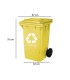 Papelera contenedor q connect plastico amarillo para plasticos y envases metalicos 100l con tapa y ruedas 750x470x370 mm