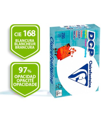 Papel fotocopiadora clairefontaine din a4 250 gramos paquete de 125 hojas