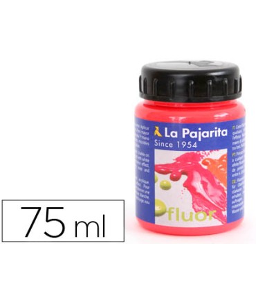 Pintura acrilica la pajarita f 03 rojo amapola fluorescente 75ml