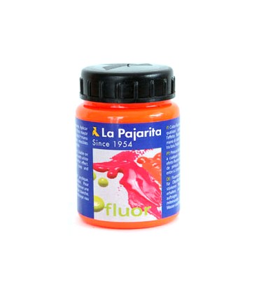 Pintura acrilica la pajarita f 02 naranja fluorescente 75ml