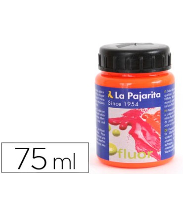 Pintura acrilica la pajarita f 02 naranja fluorescente 75ml