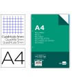 Recambio liderpapel a4 100 hojas 100g/m2 cuadro 5mm 4 taladros bandas de 5 colores