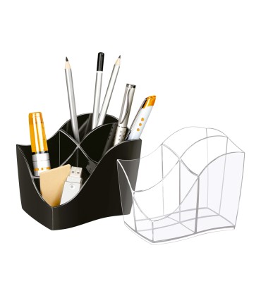 Organizador sobremesa cep gama ellypse plastico negro 118x89x98 mm