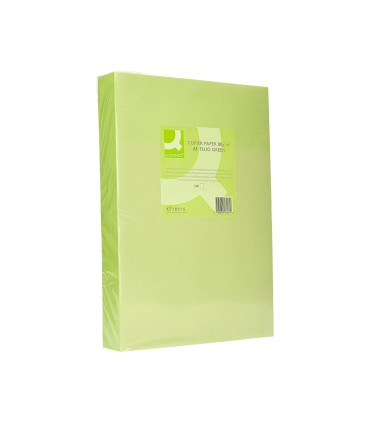 Papel color q connect din a3 80gr verde neon paquete de 500 hojas