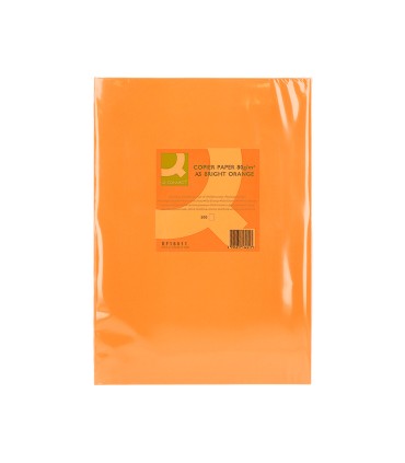 Papel color q connect din a3 80 gr naranja intenso paquete de 500 hojas