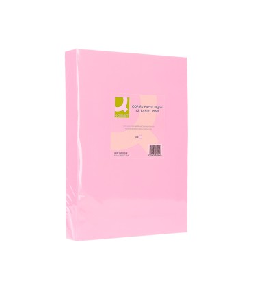 Papel color q connect din a3 80 gr rosa paquete de 500 hojas