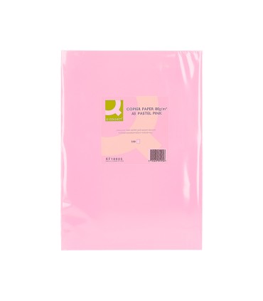 Papel color q connect din a3 80 gr rosa paquete de 500 hojas