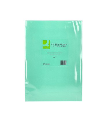 Papel color q connect din a3 80gr verde paquete de 500 hojas