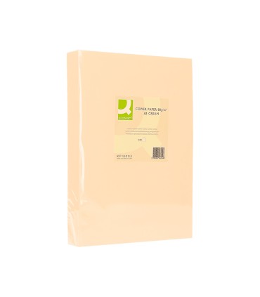 Papel color q connect din a3 80gr crema paquete de 500 hojas