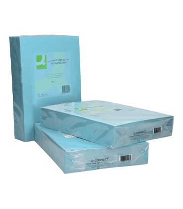 Papel color q connect din a3 80gr celeste paquete de 500 hojas