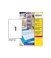 Etiqueta adhesivas resistente avery transparente 210x297 mm caja de 25 unidades