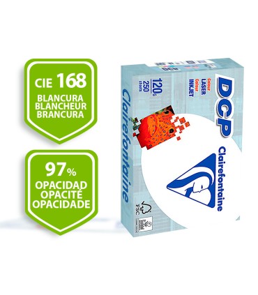 Papel fotocopiadora clairefontaine din a4 120 gramos paquete de 250 hojas