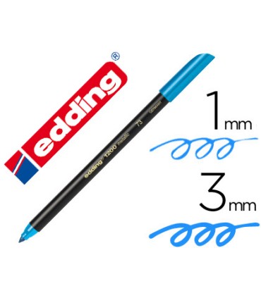 Rotulador edding punta fibra 1200 azul metalizado n 73 punta redonda 1 3 mm