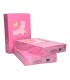 Papel color q connect din a4 80gr rosa neon paquete de 500 hojas