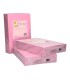 Papel color q connect din a4 80 gr rosa paquete de 500 hojas