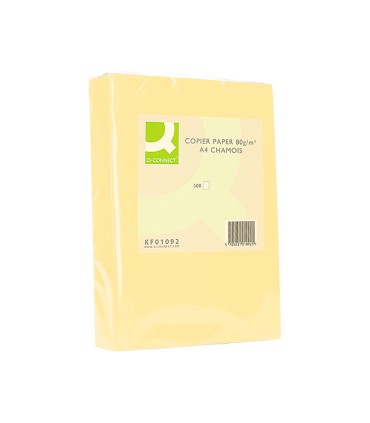 Papel color q connect din a4 80gr champagne paquete de 500 hojas