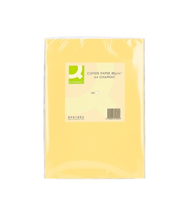 Papel color q connect din a4 80gr champagne paquete de 500 hojas