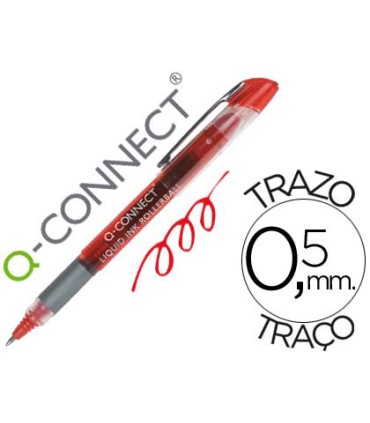 Rotulador q connect roller ball rojo 05 mm
