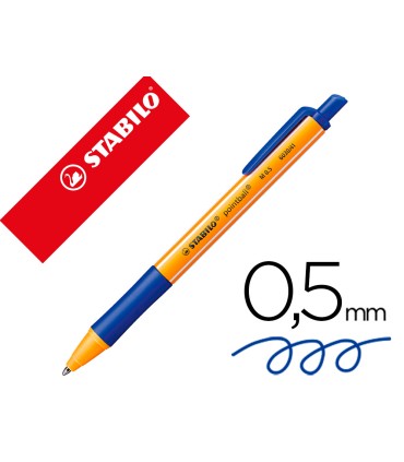 Boligrafo stabilo pointball 05 mm azul