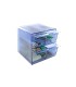 Archicubo archivo 2000 4 cajones organizador modular plastico azul transparente 190x150x150 mm