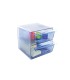 Archicubo archivo 2000 2 cajones organizador modular plastico azul transparente 190x150x150 mm