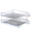 Bandeja sobremesa archivo 2000 plastico transparente cristal 340x260x60 mm