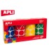 Gomets apli figuras surtidas t amano xl pack de 4 rollos colores surtidos 5428 unidades