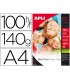 Papel fotografico apli glossy din a4 pack de 100 hojas 140 gr