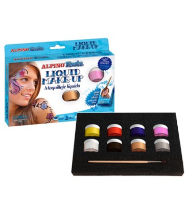 Maquillaje liquido set de 8 colores surtidos mas pincel