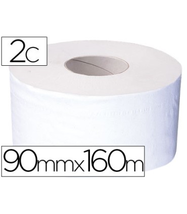 Papel higienico mini jumbo 2 capas 160 mt para dispensador t2