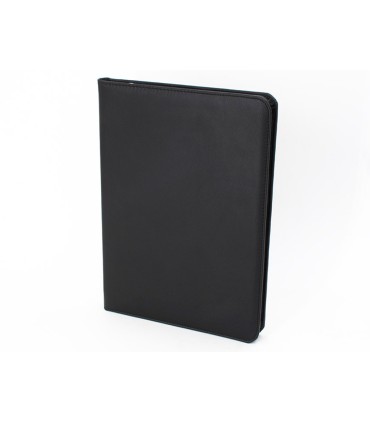 Carpeta portafolios q connect artesania a4 similpiel negro cremallera y dptos 332x262x30 mm fabricada en ubrique