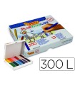 Lapices cera jovi plasticolor caja de 300 unidades 25 colores surtidos