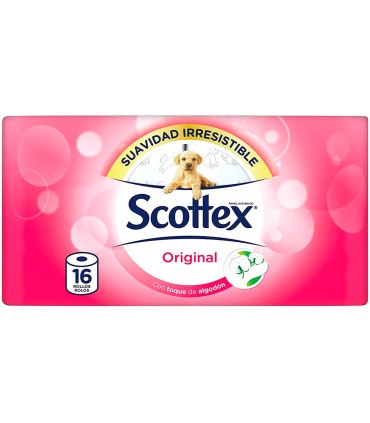 Papel higienico scottex 2 capa s original paquete 16 rollos