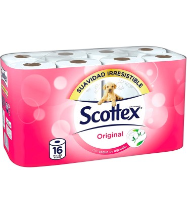 Papel higienico scottex 2 capa s original paquete 16 rollos