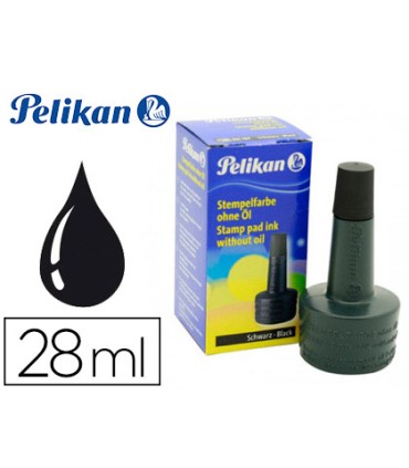 Tinta tampon pelikan negro bote 28 ml