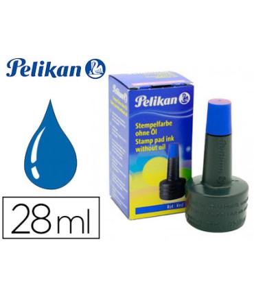 Tinta tampon pelikan azul bote 28 ml