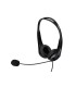 Auricular q connect biaural diadema con microfono y control de volumen conexion usb color negro