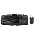 Set teclado y raton q connect gaming con cable e iluminacion led color negro