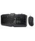 Set teclado y raton q connect gaming con cable e iluminacion led color negro