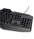 Set teclado y raton q connect gaming con cable e iluminacion led color negro