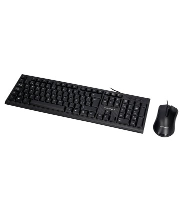 Set teclado y raton q connect con cable color negro