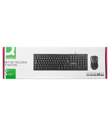 Set teclado y raton q connect con cable color negro