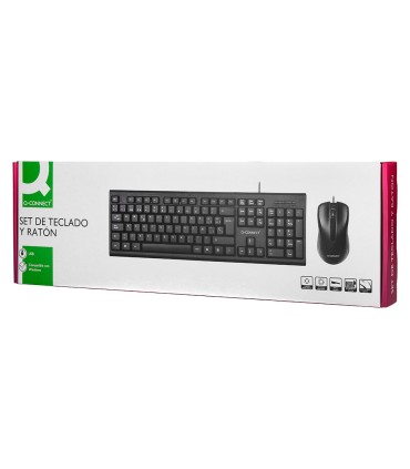 Set teclado y raton q connect con cable color negro