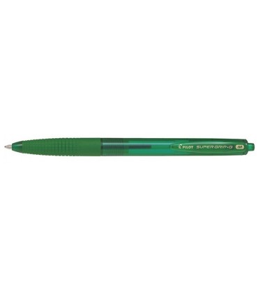 Boligrafo pilot super grip g verde retractil sujecion de caucho tinta base de aceite