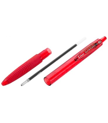 Boligrafo pilot super grip g rojo retractil sujecion de caucho tinta base de aceite