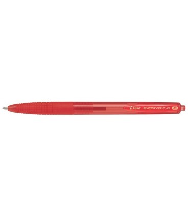 Boligrafo pilot super grip g rojo retractil sujecion de caucho tinta base de aceite