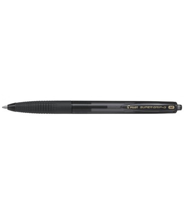 Boligrafo pilot super grip g negro retractil sujecion de caucho tinta base de aceite