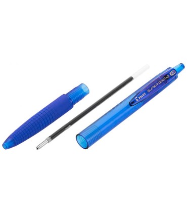 Boligrafo pilot super grip g azul retractil sujecion de caucho tinta base de aceite