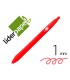 Boligrafo liderpapel gummy touch retractil 10 mm tinta roja