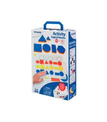 Juego miniland activity logical blocks 60 bloques 16 actividades